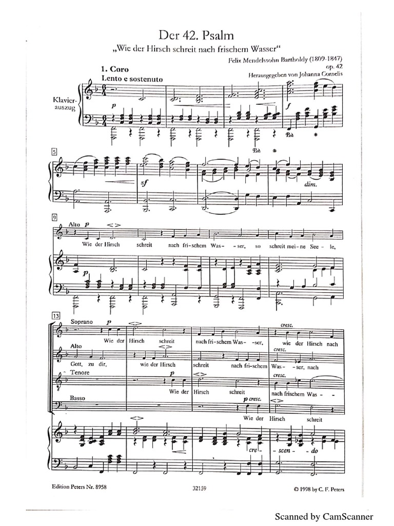 Mendelssohn Psalm 42—Mvt 1—Bass Only – EEJIOQ