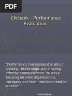 Citibank Performance Evaluation