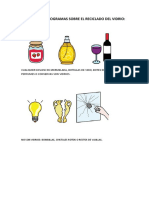 Tablero de Pictogramas Sobre El Reciclado Del Vidrio