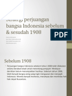 Strategi Perjuangan Bangsa Indonesia Sebelum dan Sesudah 1908
