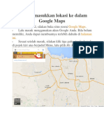 Cara Memasukkan Lokasi Ke Dalam Google Maps