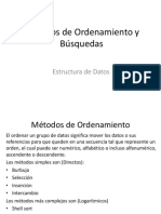 Métodos de Ordenamiento y Búsquedas PDF