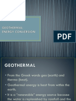 Geothermal energy conversion