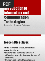 Introduction To Information and Communication Technologies