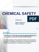 Chemical Safety: A Report By: Edgar B. Macachor Wenel L. Molejon