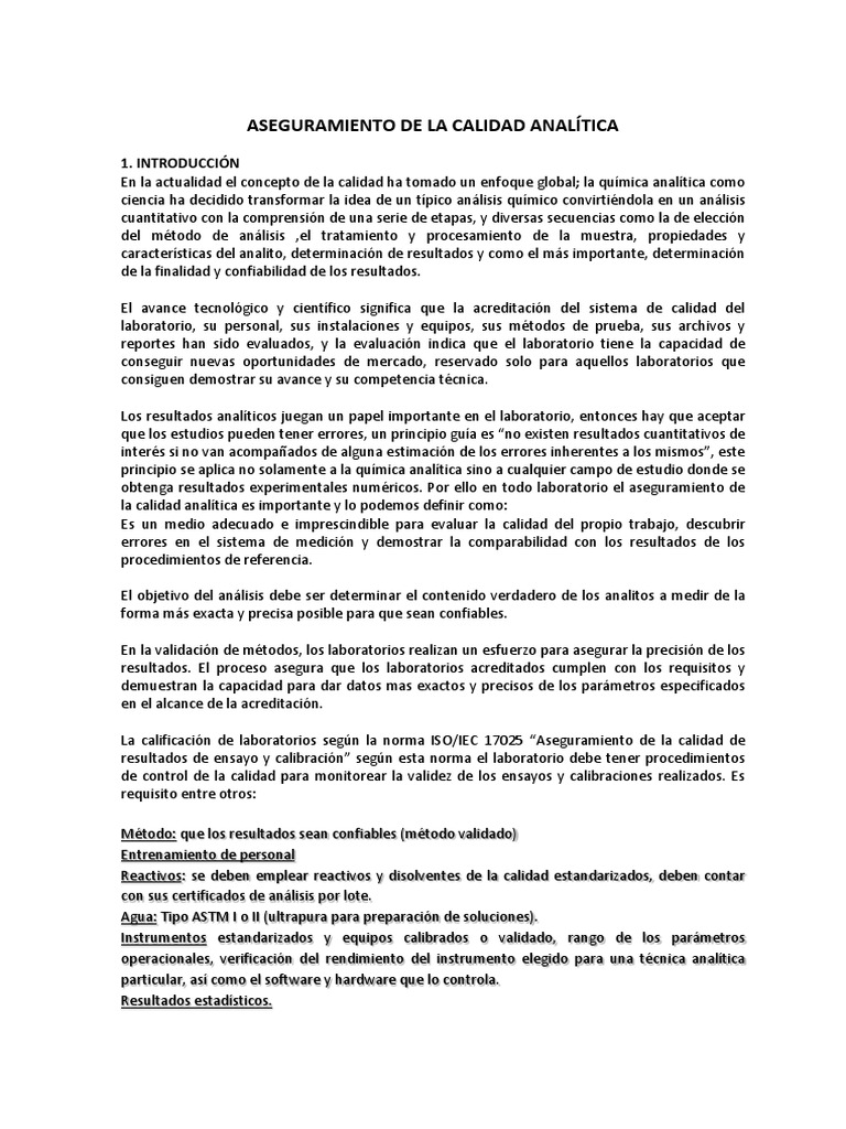 Aseguramiento de La Calidad | PDF | Teoría estadística | Estadísticas