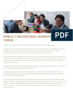 Familia y Discapacidad, Asumir Roles y Tareas - Rio Pinturas PDF