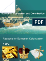European Exploration and Colonization: EDUC 357 Social Studies For Primary School