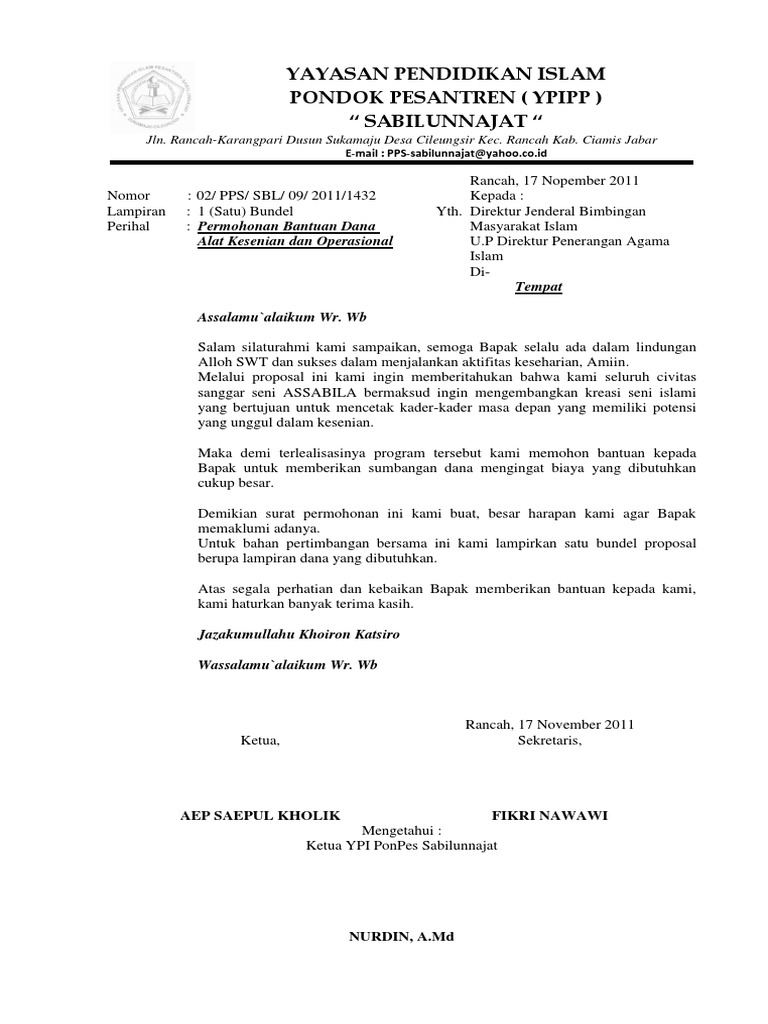 Proposal Alat Kesenian