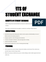 Benefits of Student Exchange