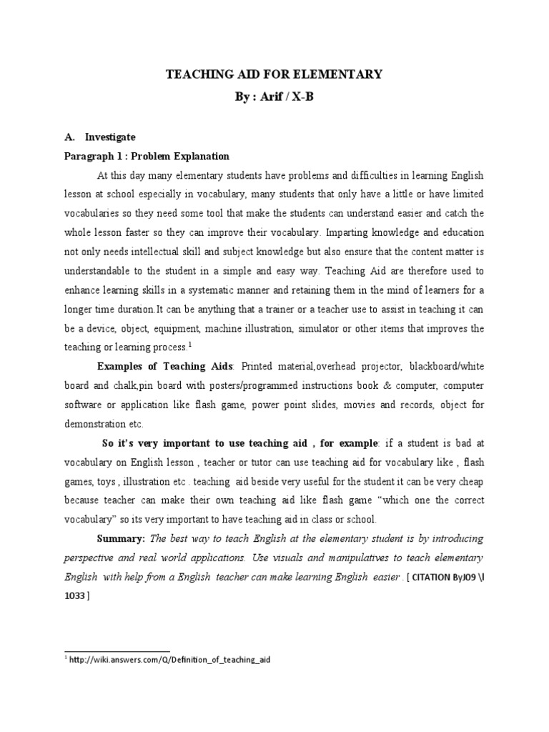 Developing English Vocabulary Games for Elementary Students PDF