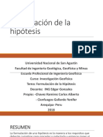 Formulación de La Hipótesis