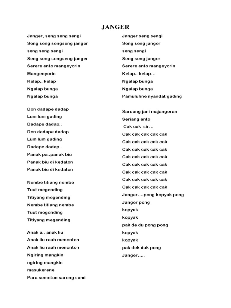 Janger | PDF | Home & Garden