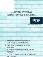 Studying Overseas Opportunities & The Risks