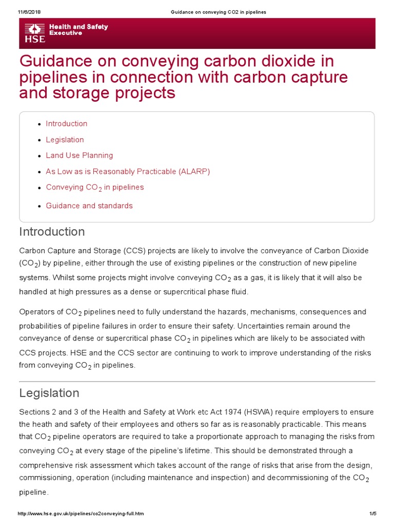 CO2 Hazard | PDF | Carbon Dioxide | Pipeline Transport