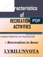 Active Recreation