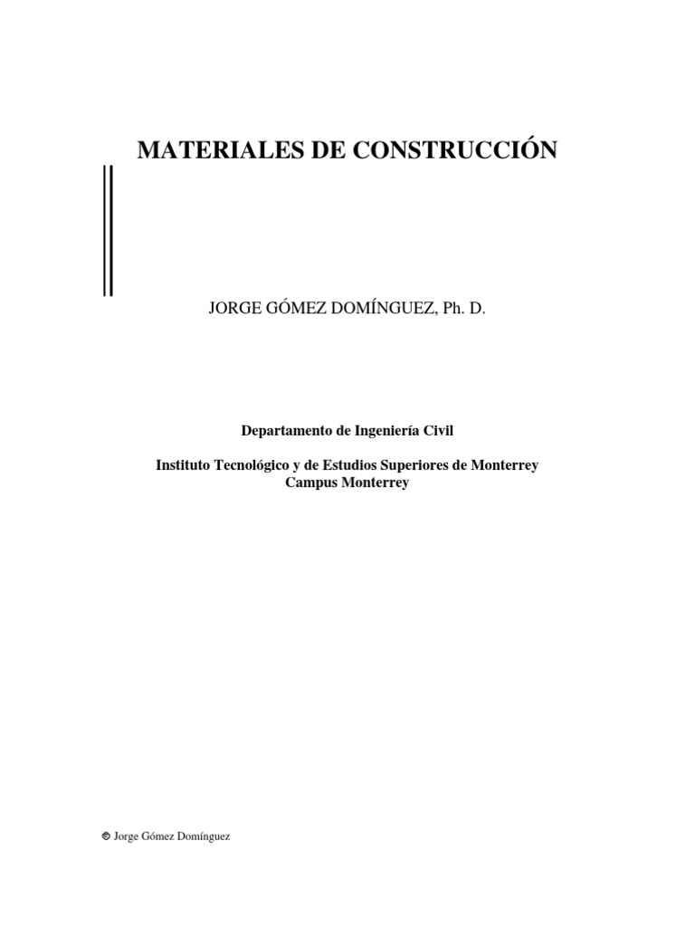 Cuerda Simposio Sin aliento Libro Materiales de Construccion | PDF | Materiales de construcción |  Hormigón