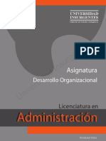 ME Desarrollo Organizacional 7o Lic. Administración PDF