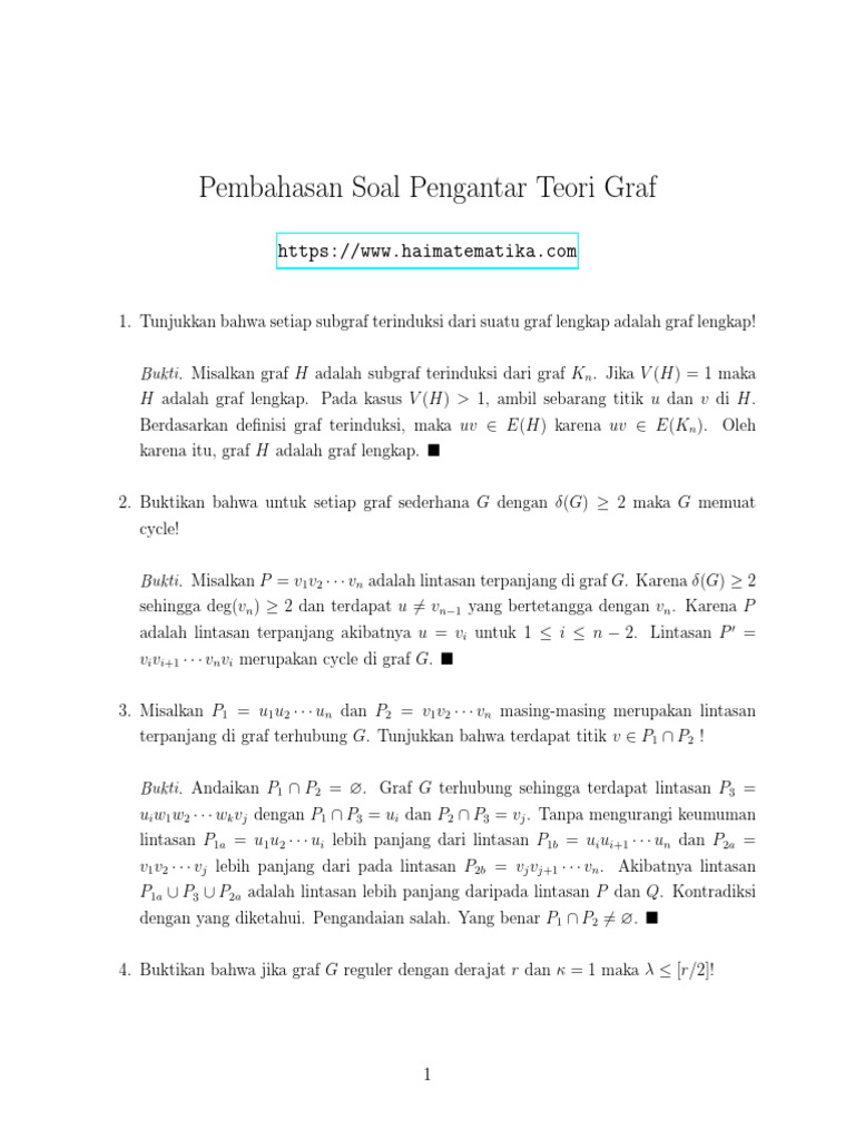 Pembahasan Uts Teori Graf