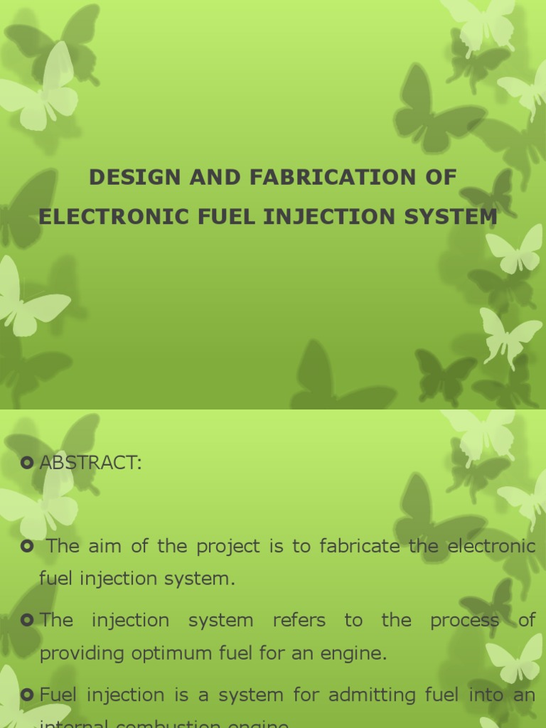 Design and Fabrication of Electronic Fuel Injection System PDF