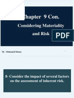 Chapter 9 Con.: Considering Materiality and Risk