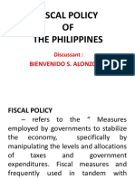 Fiscal Policy OF The Philippines: Bienvenido S. Alonzo, JR