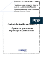 Code de La Famille Au Maroc: Égalité de Genre Dans Le Partage Du Patrimoine