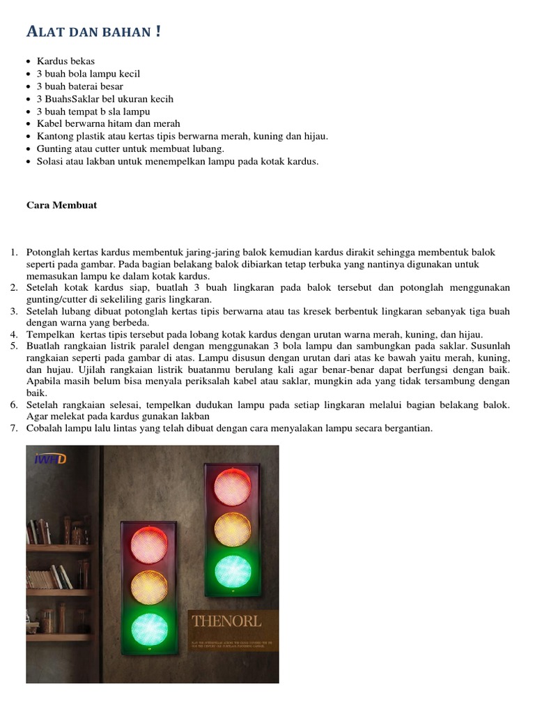 Cara Membuat Lampu Lalu Lintas Dari Kardus  Kreatifitas 