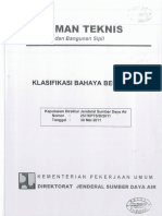 25) Pedoman Teknis. Klasifikasi Bahaya Bendungan PDF