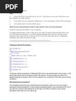 Port:: Temporary Stored Procedures