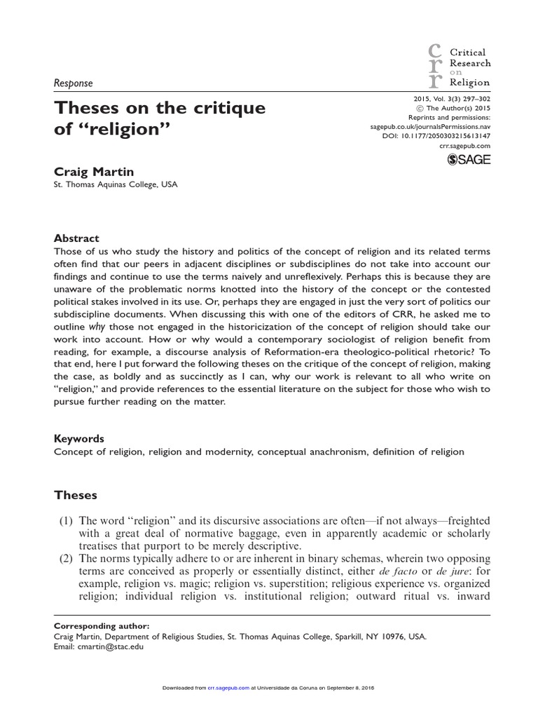 Concept of Religion | PDF | Religious Studies | Rhetoric