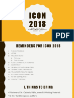 ICON 2018 Conference Reminders