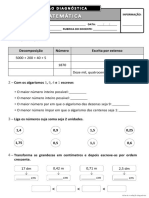 Avaliação diagnóstica de matemática do 4o ano