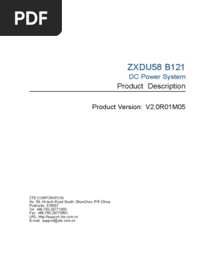 Liberty Port-ZTE-ZXDU58-B121 Product Description PDF | PDF Liberty Port-ZTE-ZXDU58-B121 Product Description PDF | PDF