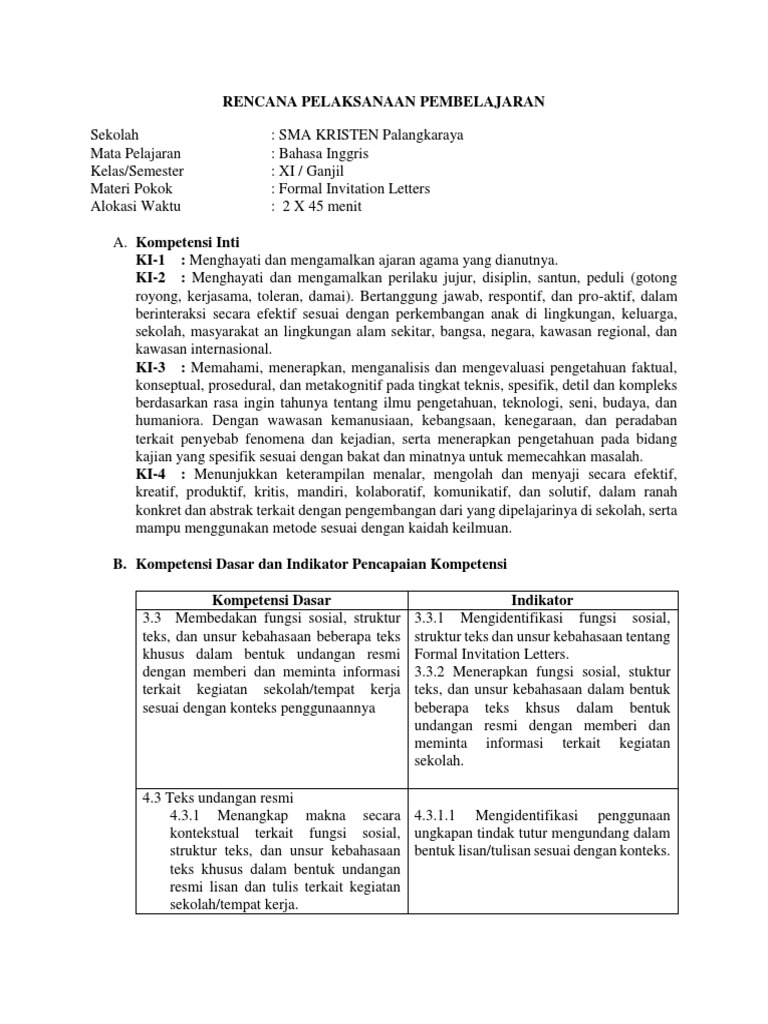Rpp Day 2 Formal Invitation Lettersdocx