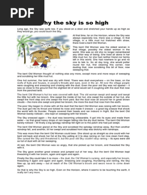 Why The Sky Is So High Pdf Nature