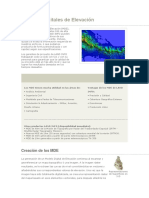 Modelos Digitales de Elevación DESCRIPCION