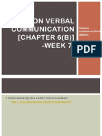 Non Verbal Communication (CHAPTER 6 (B) ) - WEEK 7