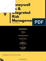 Case 9 - Honeywell Inc and Integrated Risk Management