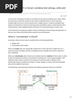 CONCATENATE in Excel Combine Text Strings Cells and Columns