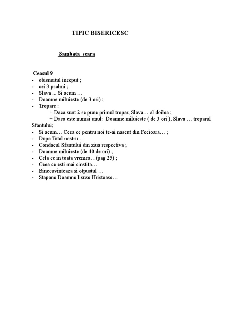 Tipic Bisericesc | PDF
