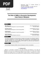 The Role of SMEs in Economic Development Case Study of Malaysia1