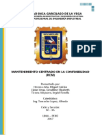 RCM - Mantenimiento Centrado en Fiabilidad/Confiabilidad