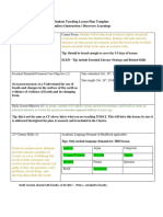 Student Teaching Lesson Plan Template (Indirect Instruction / Discovery Learning)