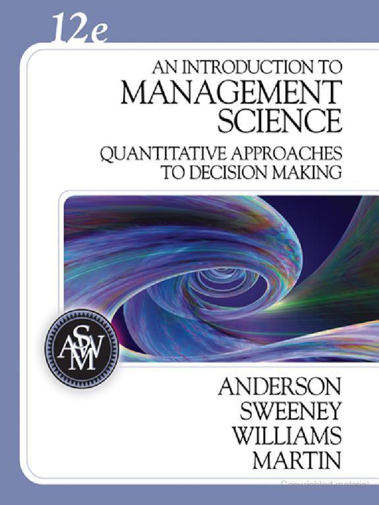 An introduction to management science