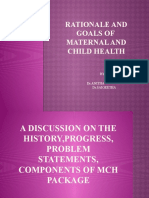 Rationale and Goals of Maternal and Child Health