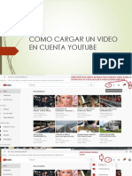 Como Cargar Un Video en Cuenta Youtube