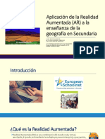 Aplicación de La Realidad Aumentada (AR) - PPT. XII Congreso de Didáctica de La Geografía. (AGE) Madrid 2018