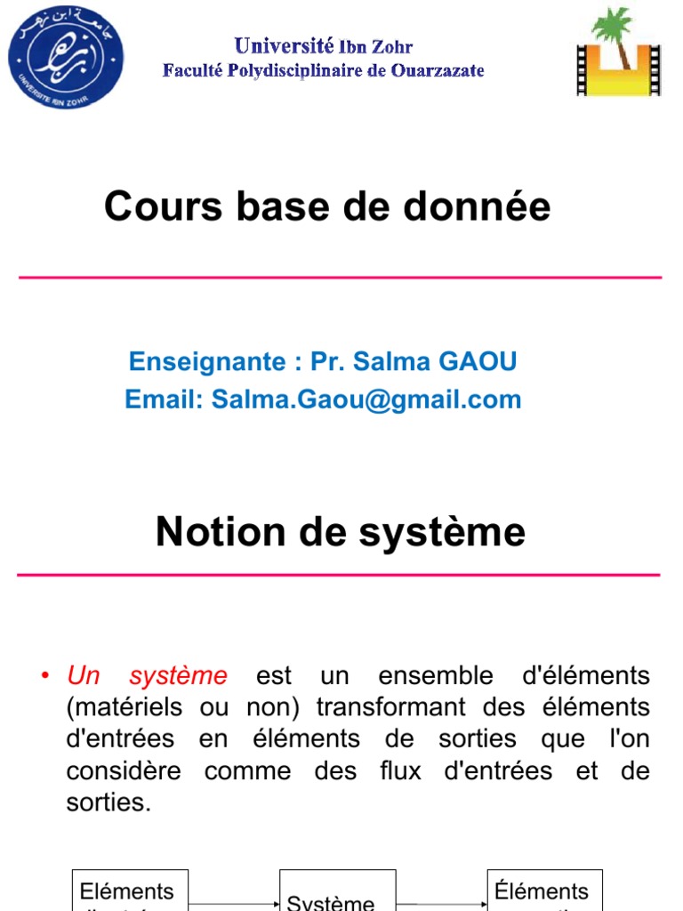 Cour Base de Donné-2 | PDF | Base de données relationnelle | Modèle ...
