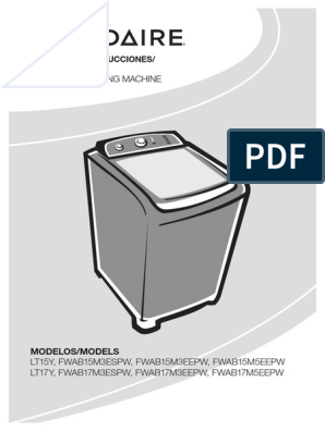 Abreviar entregar Cliente Frigidaire Washer Manual | PDF | Lavadora | Enchufes y tomas de corriente  alterna